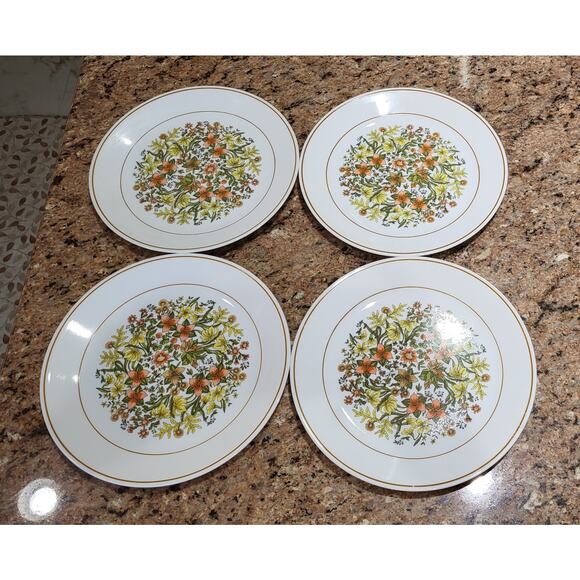 Corelle Indian Summer (Set of 4) 10 1/4" Dinner Plate Autumn Color Flowers - Picture 8 of 14